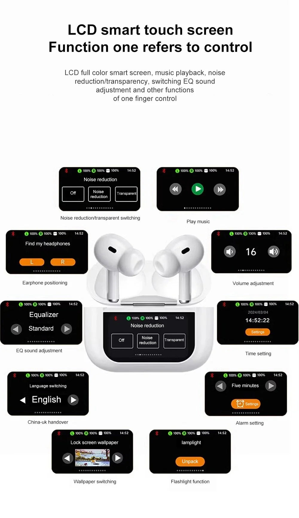 60% Off Today Sale LED Display Earbuds